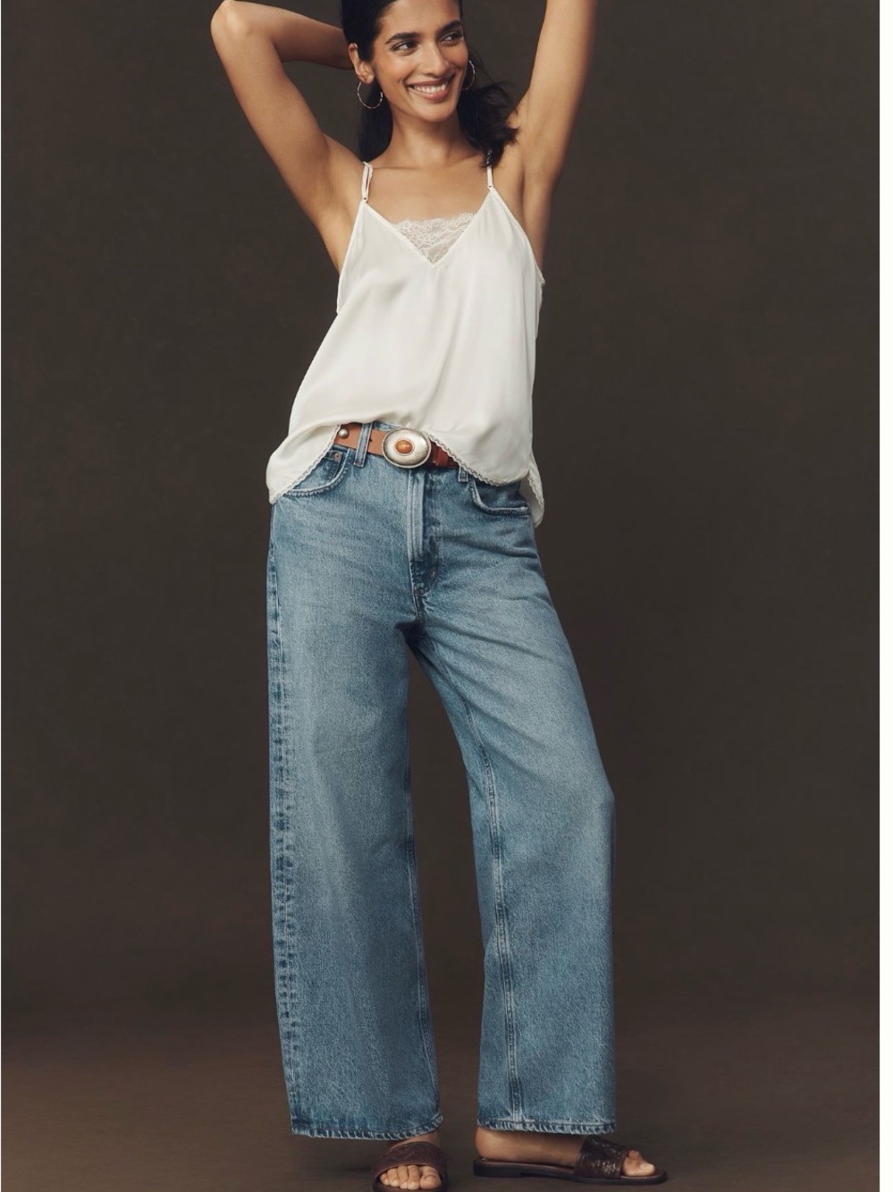 AGOLDE Low curve Light Blue Wide-Leg Jeans